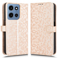 Flip case for Motorola Moto G86 Power 5G, Wallet Rhombus, gold