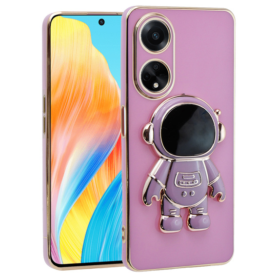 Case for Oppo A58 4G, Astronaut, purple