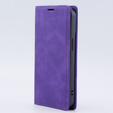Case for iPhone 15, ERBORD Vintage, wallet with flap, purple