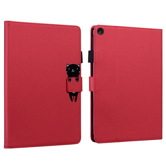Case for Lenovo Tab M10 Plus 10.6 Gen 3, with flap, animal, red