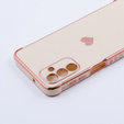 Case for Samsung Galaxy A13 5G, Electro heart, pink rose gold