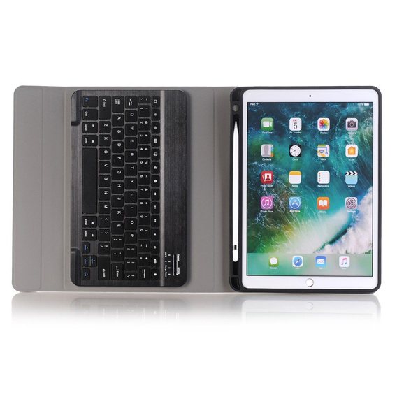 Case + keyboard iPad 7/8/9 10.2 2019/2020/2021, Pen Slot, black