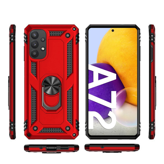 Armor Case for Samsung Galaxy A72 5G, Nox Case Ring, blue