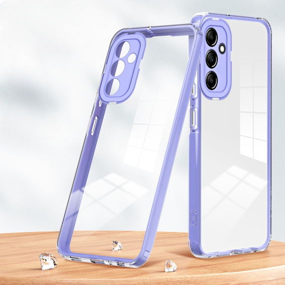 Case for Samsung Galaxy A14 5G, Fusion Hybrid, transparent / purple