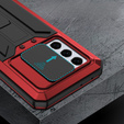 Case for Samsung Galaxy S21 Ultra, R-JUST CamShield Slide, armoured, red / black