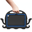 Children's case for Samsung Galaxy Tab A8 10.5, with handle, octopus, black