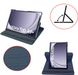 Case for Samsung Galaxy Tab A9+ TB330FU 10.95", Rotating 360, dark blue