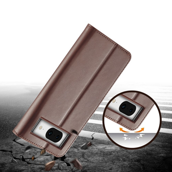 Flip case for Google Pixel 8A, LC.IMEEKE, brown