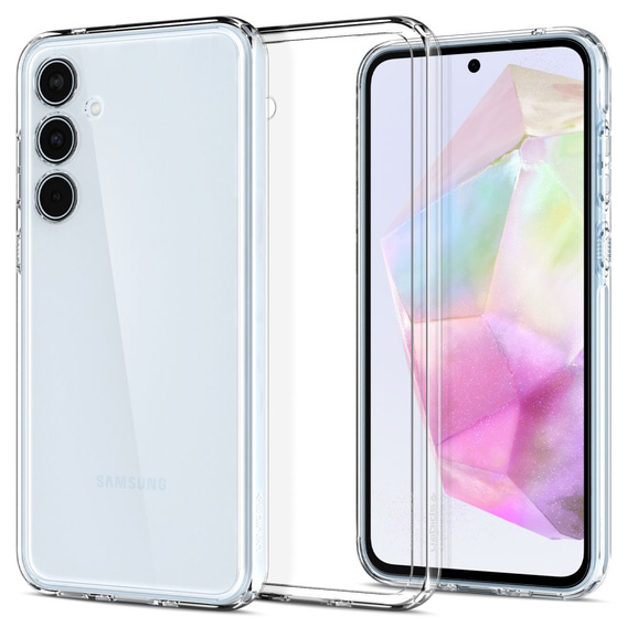 Spigen case for Samsung Galaxy A35 5G, Ultra Hybrid, transparent + 9H Tempered Glass