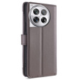 Flip case for OnePlus 12 5G, Wallet Zipper Pocket, grey