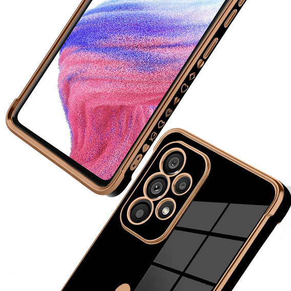 Case for Samsung Galaxy A53 5G, Electro heart, black