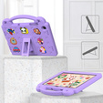 Children's case for Samsung Galaxy Tab A11 Plus / A9 Plus, Cute Patterns, with stand, purple