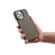MELKCO case for iPhone 16 Pro, leather, grey