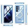 Case for Samsung Galaxy S25 Ultra, Shockproof, with glass, for MagSafe, blue