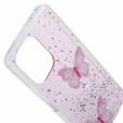 Case for Xiaomi Redmi 13C / Poco C65, Glitter Butterfly, pink