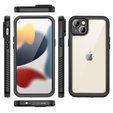 IP68 Waterproof Case for iPhone 15 Plus, Redpepper, black