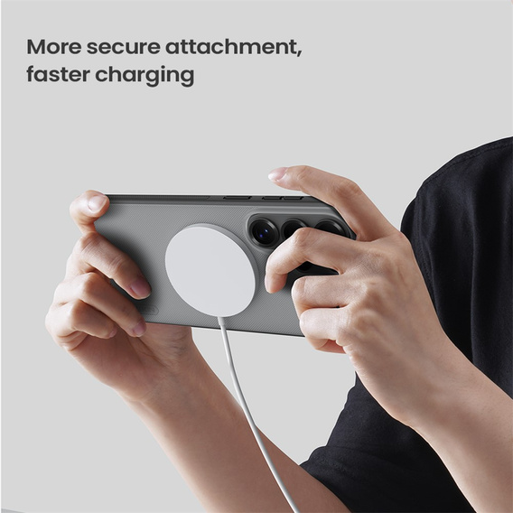 Nillkin Frosted Shield Pro MagSafe case for Samsung Galaxy S26 Ultra, transparent/black