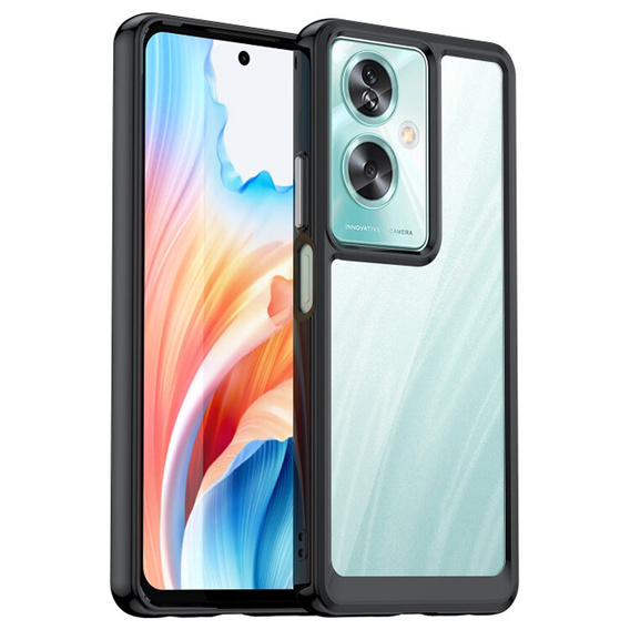 Case for Oppo A79 5G, Fusion Hybrid, transparent / black