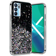 Case for OPPO Reno 6 5G, Glittery, black