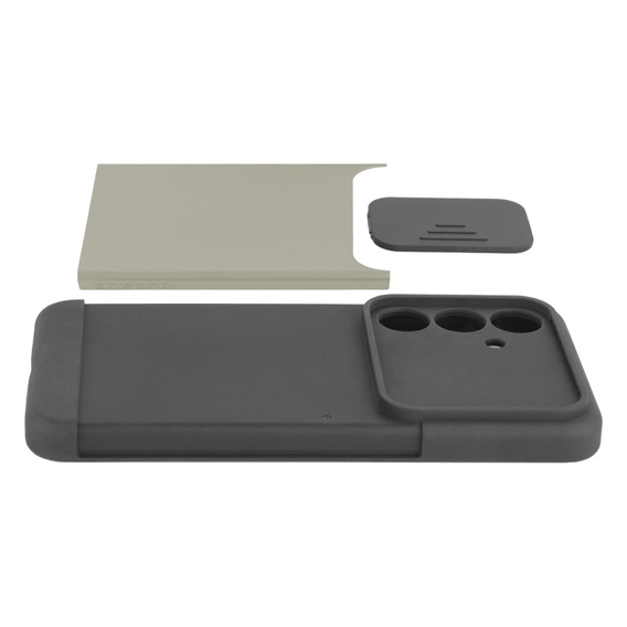 Case for Samsung Galaxy S24, ERBORD CamProtect Slide Camera, gold