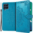 Flip case for Samsung Galaxy M53 5G, Mandala, blue