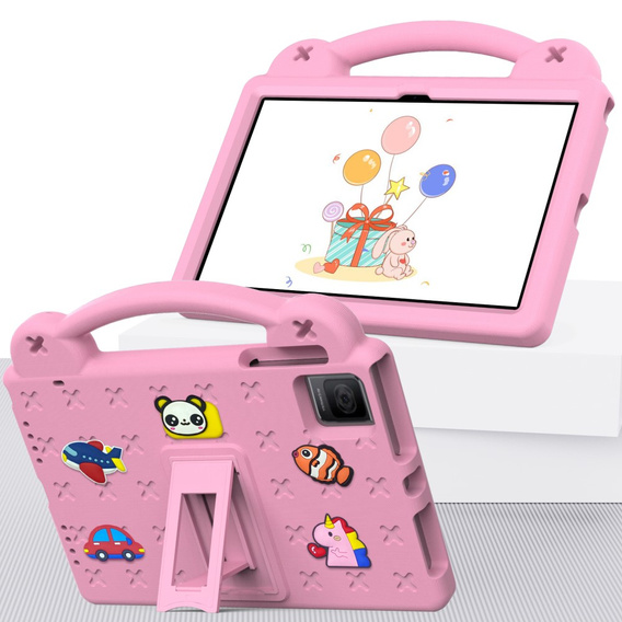 Children's case for T Tablet 5G, Cute Patterns, with stand, pink