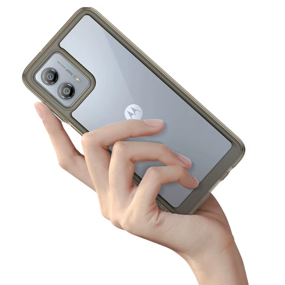 Case for Motorola Moto G84 5G, Fusion Hybrid, transparent / black