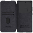 NILLKIN flip case for Samsung Galaxy S25 Ultra, CamShield Qin Pro, leather, black