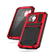 Case for iPhone 15 Pro, R-JUST, armoured, red / black