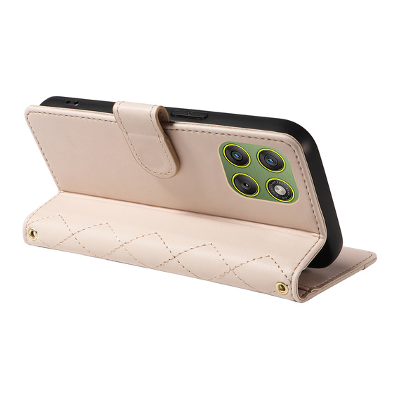 Rhombus Crossbody Leather Flip Case for Motorola Edge 70