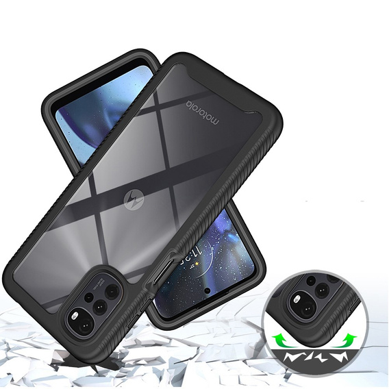 Case for Motorola Moto G22, Shockproof, with film, blue