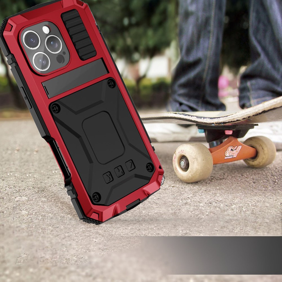 Armored case for iPhone 16 Pro, R-JUST, red