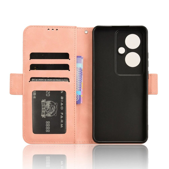 Flip case for Oppo Reno 11F 5G, Card Slot, pink