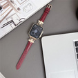 Leather Strap for Apple Watch 1/2/3/4/5/6/7/8/SE/Ultra 42/44/45/49mm, Dark red
