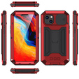 Case for iPhone 14, R-JUST CamShield Slide, armoured, red / black