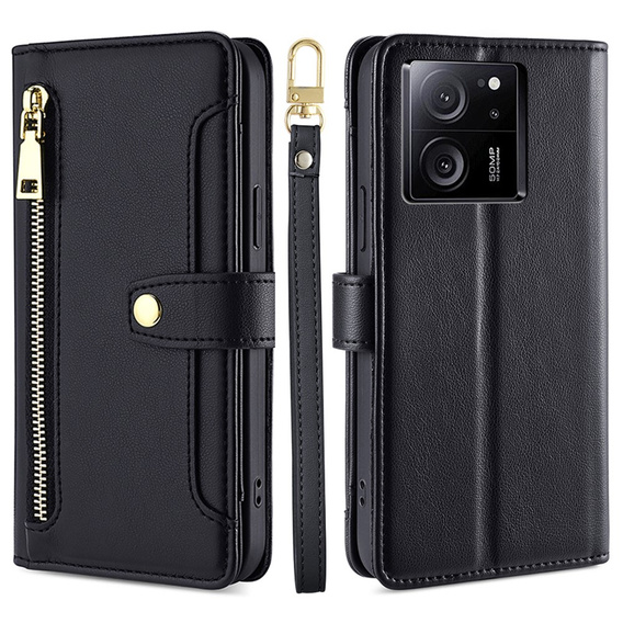 Flip case for Xiaomi 13T / 13T Pro / Redmi K60 Ultra, Wallet Zipper Pocket, black