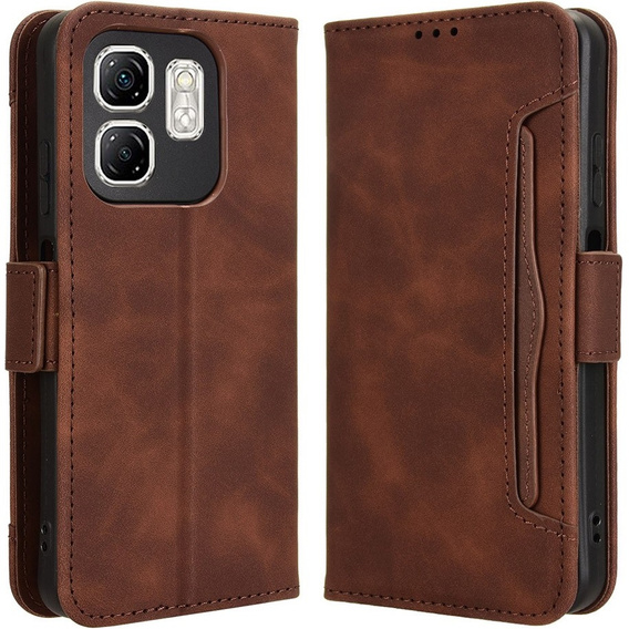 Flip case for Infinix Hot 50i 4G, Card Slot, brown