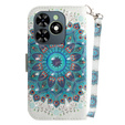 Flip case for Infinix Hot 40i, Wallet, Mandala Flower