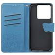 Flip case for Xiaomi Poco X6 5G, Butterfly, blue