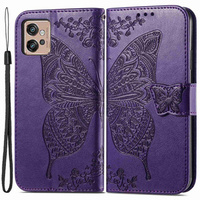Flip case for Motorola Moto G32, Butterfly, purple