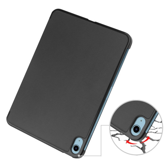 Case for iPad 10.9 2022 10 Gen, Smartcase with stylus space, black