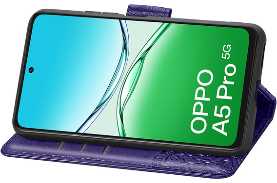 Flip case for Oppo A5 Pro 5G, Butterfly, purple