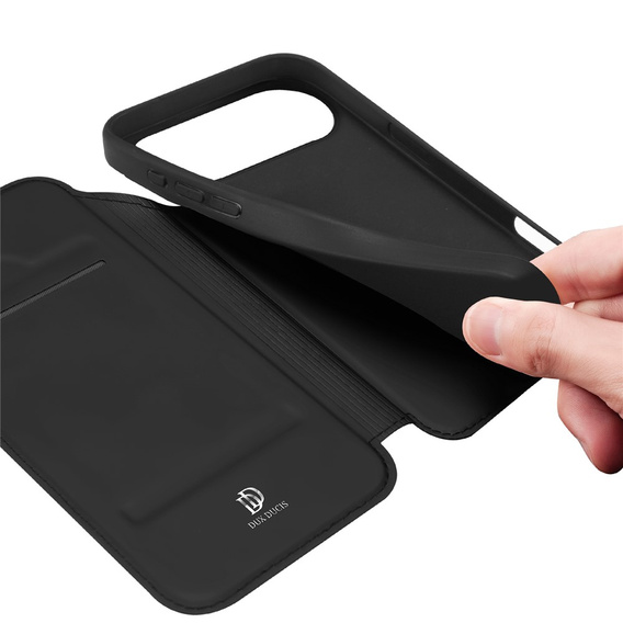 Dux Ducis case for iPhone Air, Skin Pro, with flap, with card slot, black