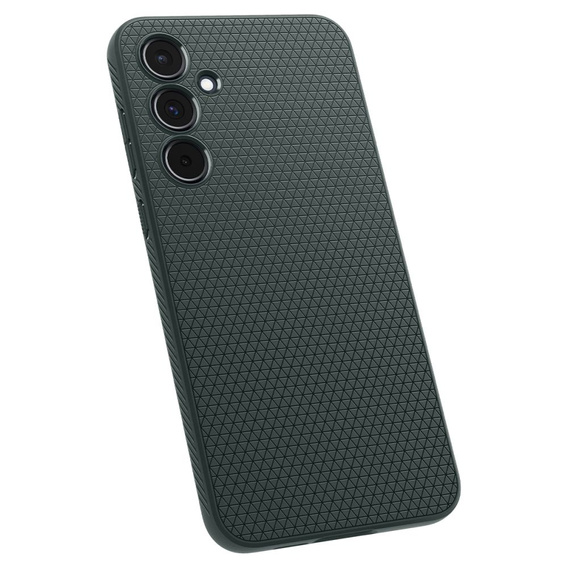 Spigen case for Samsung Galaxy A55 5G, Liquid Air, green + 9H Tempered Glass