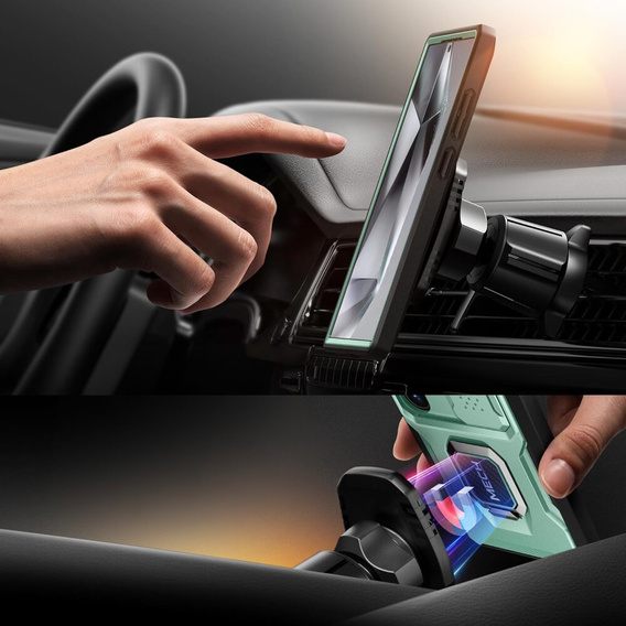 Case for Samsung Galaxy S24 Ultra, Tongate MECH Series with stand, light green