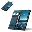 CASEME case for Samsung Galaxy M33 5G, Leather Wallet Case, blue