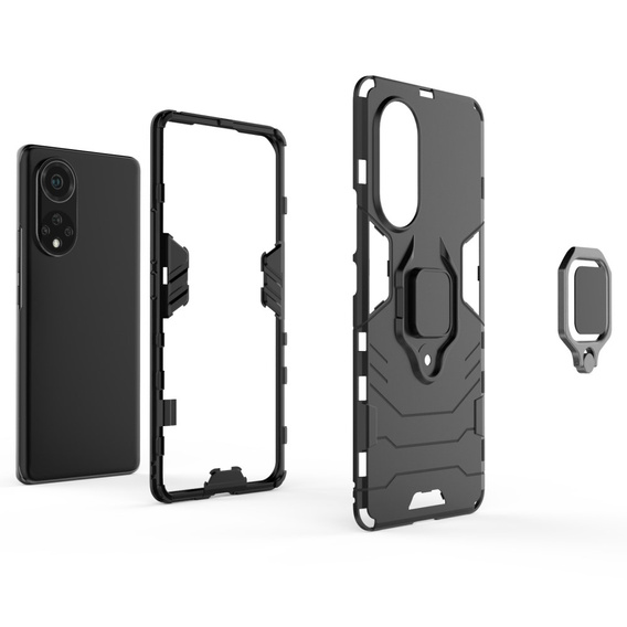 Case for Huawei Nova 9, Kickstand Ring, black