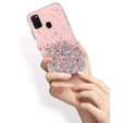 Case for Samsung Galaxy M21, Glittery, pink