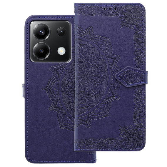 Flip case for Xiaomi Poco X6 5G, Mandala, purple