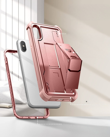 Armored case for iPhone XS Max, Dexnor Full Body, pink